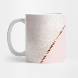 Shimmering rose gold with rose gold marble Mug